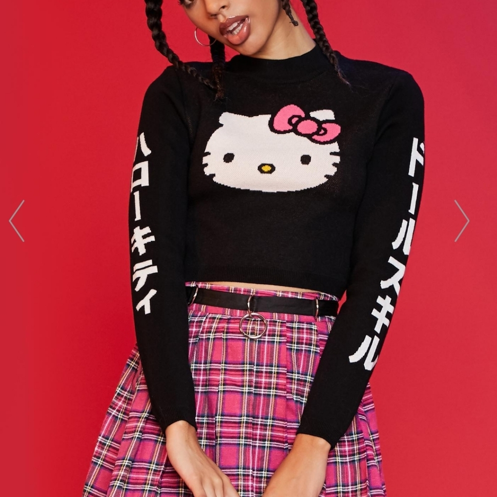 Dolls Kill Hello kitty Crop Sweater